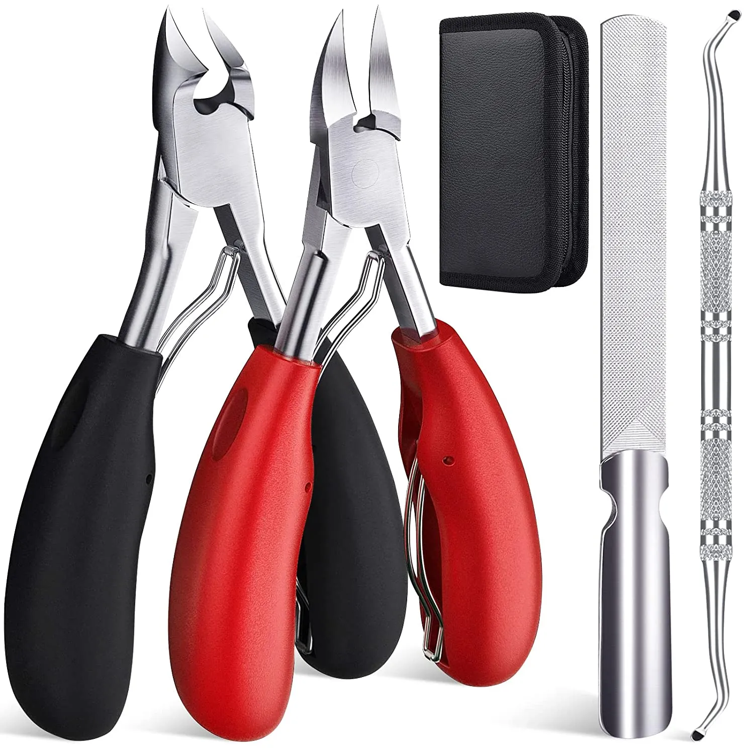 Orelex Nail Clippers for Thick Nails, Toenail Clippers Ingrown Toenail Tool for Men and Adults, Seniors, Predicure, Professional, Super Sharp Curved Blade Grooming Tool