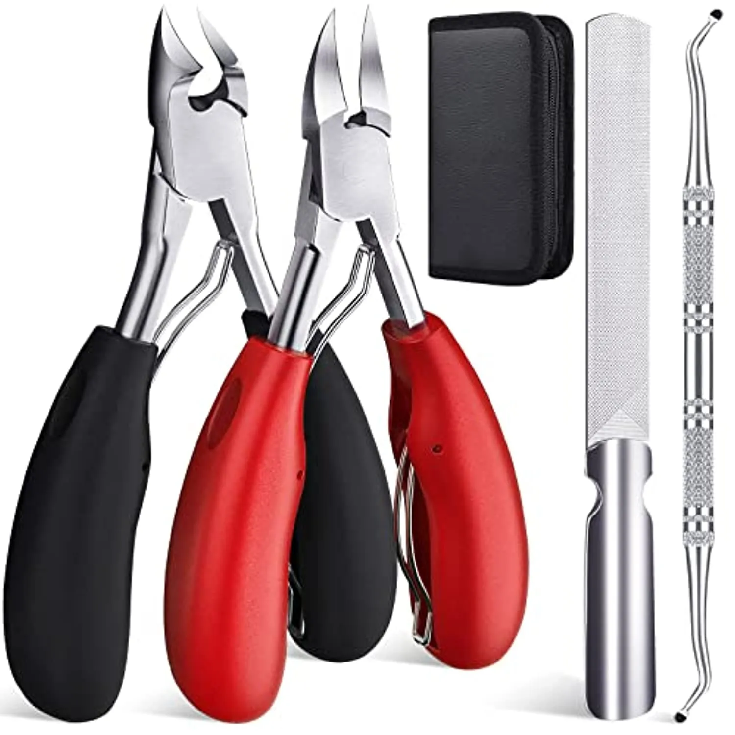 Orelex Nail Clippers for Thick Nails, Toenail Clippers Ingrown Toenail Tool for Men and Adults, Seniors, Predicure, Professional, Super Sharp Curved Blade Grooming Tool