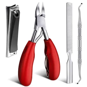 Orelex Nail Clippers for Thick Nails, Toenail Clippers Ingrown Toenail Tool for Men and Adults, Seniors, Predicure, Professional, Super Sharp Curved Blade Grooming Tool