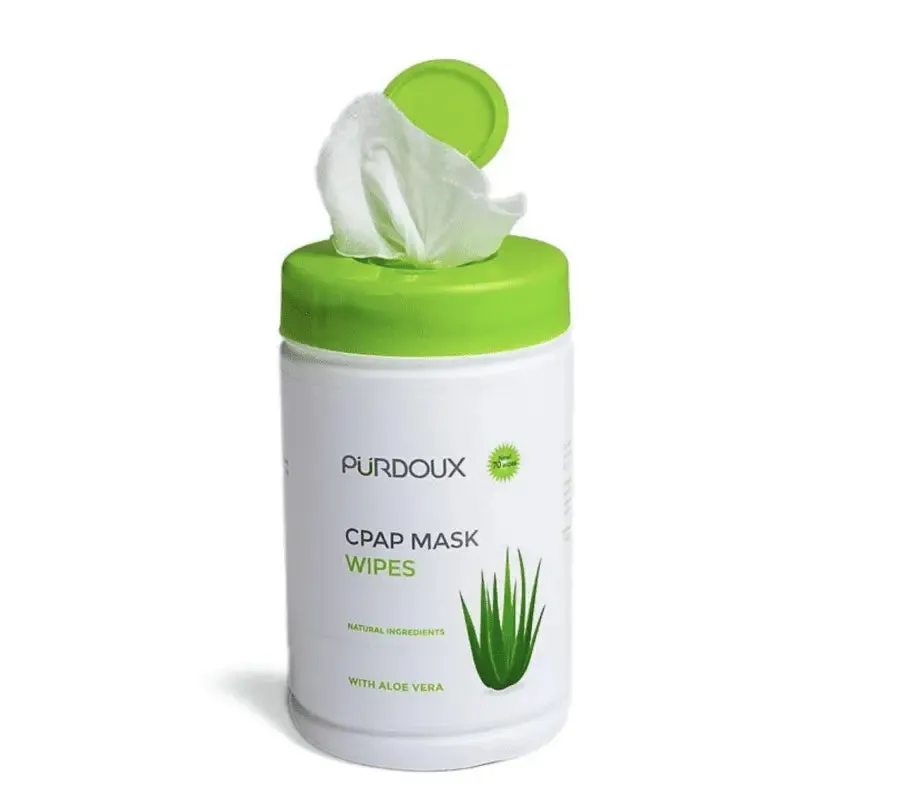 Purdoux CPAP Mask Wipes – Aloe Vera (Unscented)