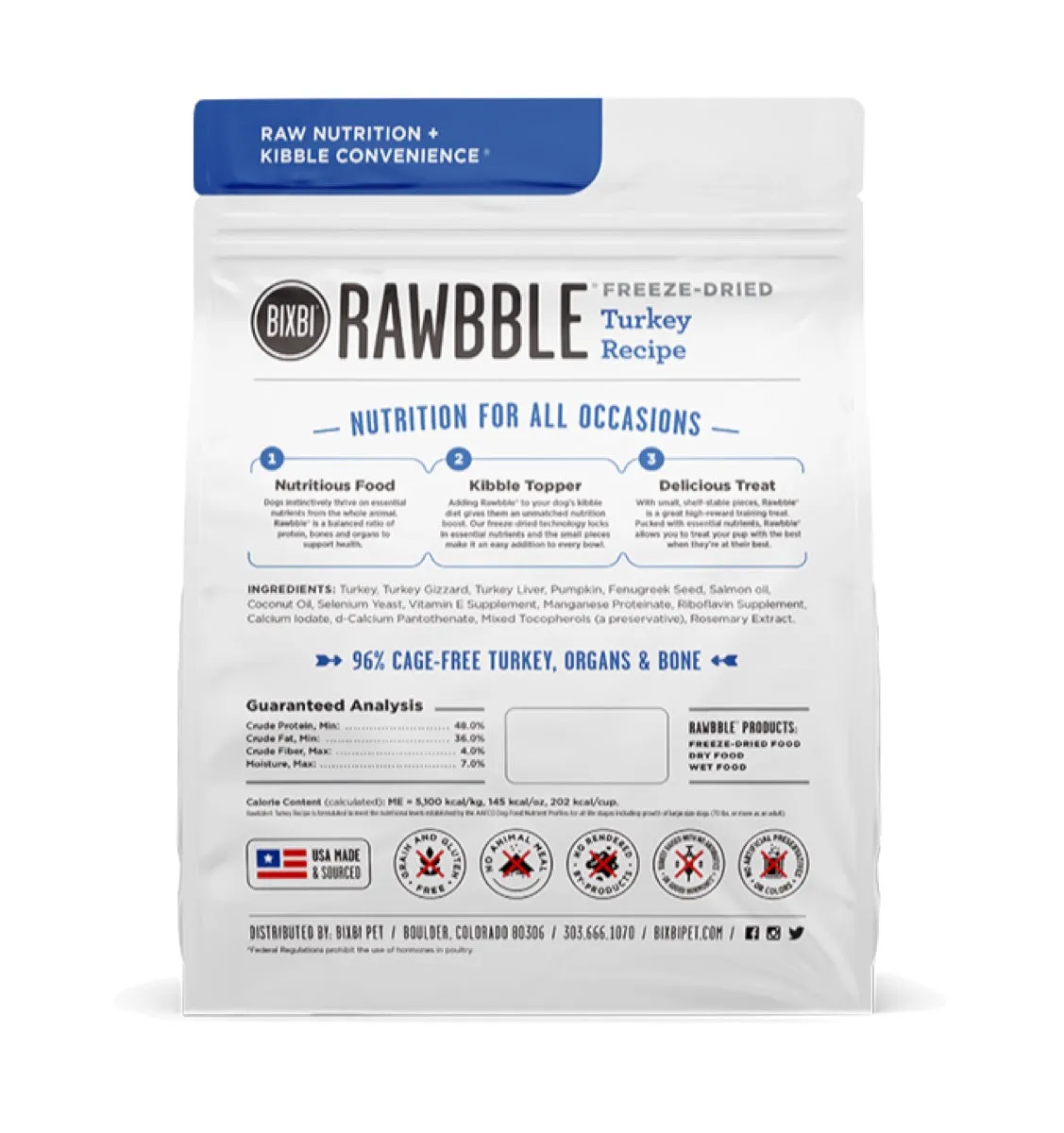 Rawbble Turkey Recipe Freeze Dried