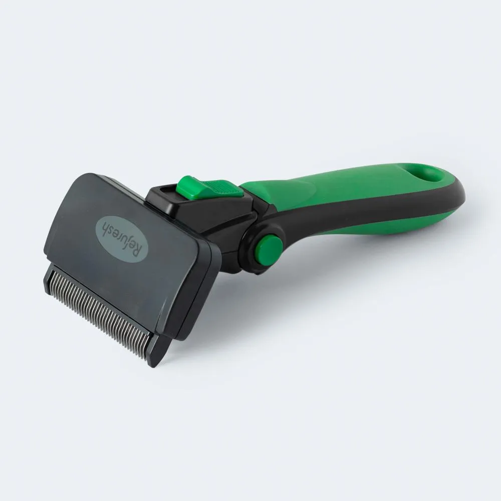 Refuresh Long Hair Dog Deshedding Tool Green Medium^^^