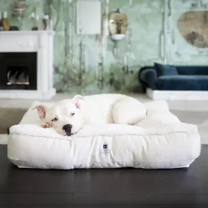 Ruby Puff® Ortho Square Companion-Pedic® Luxury Faux Fur Dog Bed