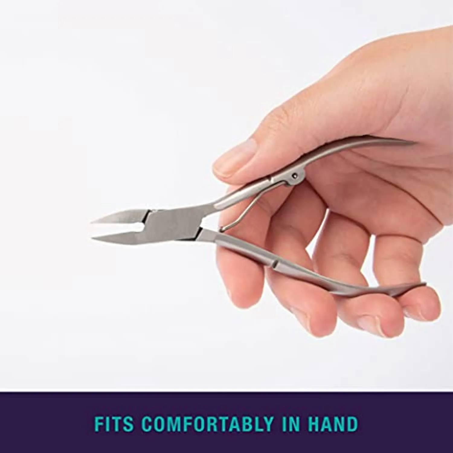 TRIM Simply Foot Ingrown Toenail Kit – Includes Stainless Steel Toenail Nipper and Stainless Steel Dual-Ended File – Easy to Use Foot Care Tools – For Men and Women – Silver – 2 Piece Set