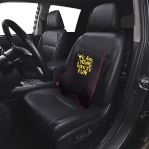 We Are Young Life Is Fun Memory Foam Back Cushion Black