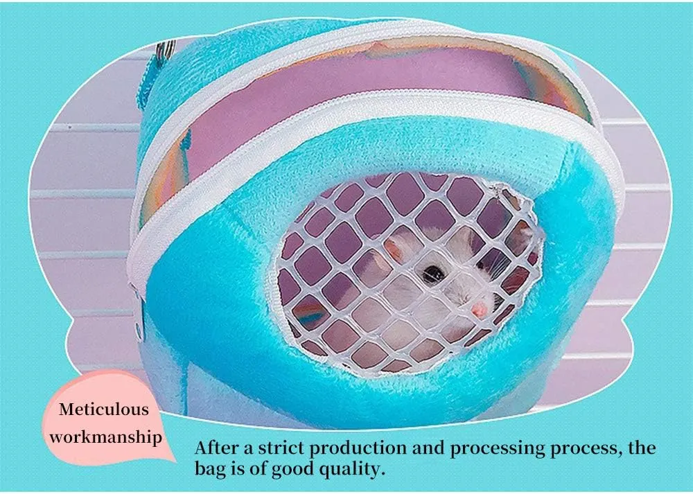 WishLotus Pet Carrier Bag, Portable Outgoing Travel Handbags with Nylon Straps Small Pet Pouchfor Dwarf Hamster