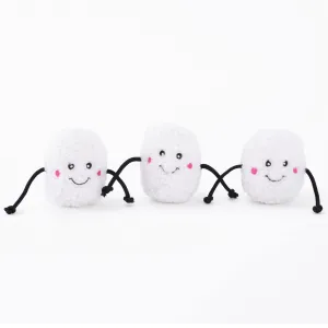 Zippy Paws Holiday Miniz Marshmallows Dog Toys - 3 pack
